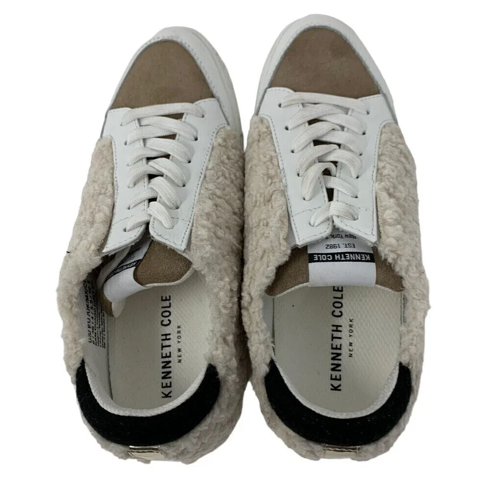 Kenneth Cole Shoes Women’s 6 Guard Cozy EO Natural/Taupe Sneakers NEW